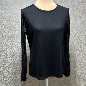 Chic Black Long Sleeve Women's Top